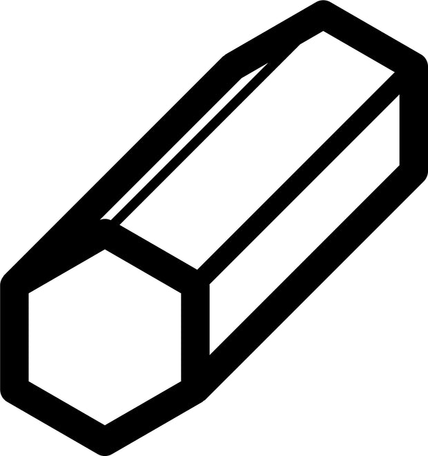 3"+ Wide - Hexagon Bar